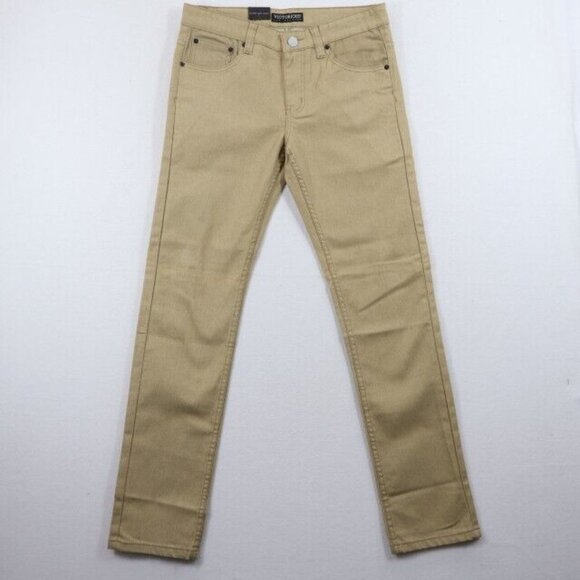 Victorious 936 Jeans Mens 32x32 Khaki Skinny Fit Pants Stretch New - Picture 1 of 7